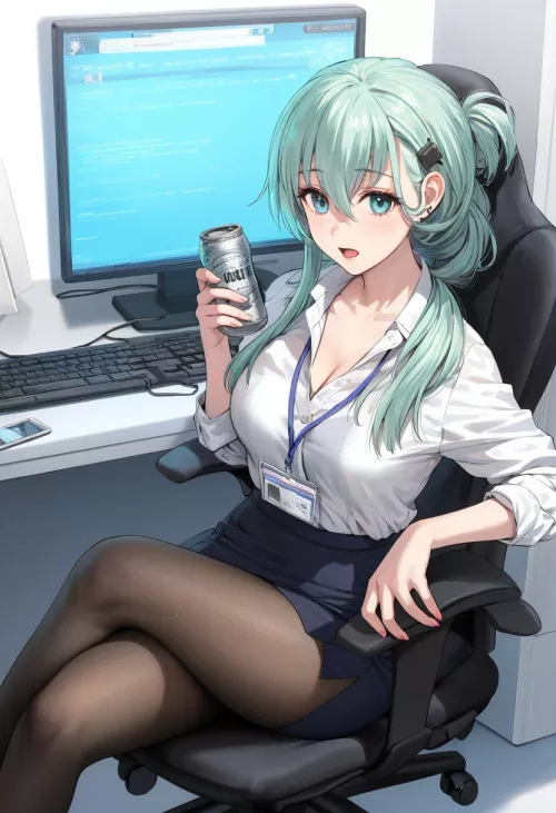 Office Lady Suzuya [Kancolle] by CheetahSperm18