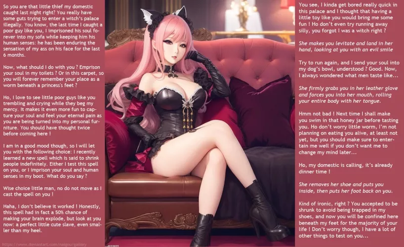 Princess's new toy [shrinking] by Nalgou