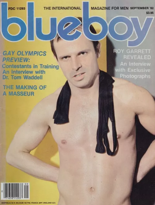 Roy Garrett on the cover of Blueboy [Sept 1982] by YorjYefferson