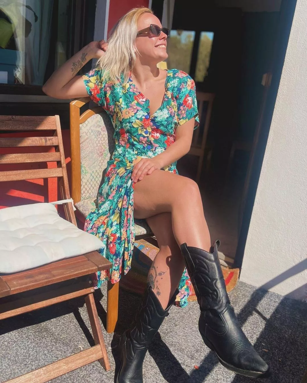Sexy blonde in boots  posted by Annual-Ad-8579