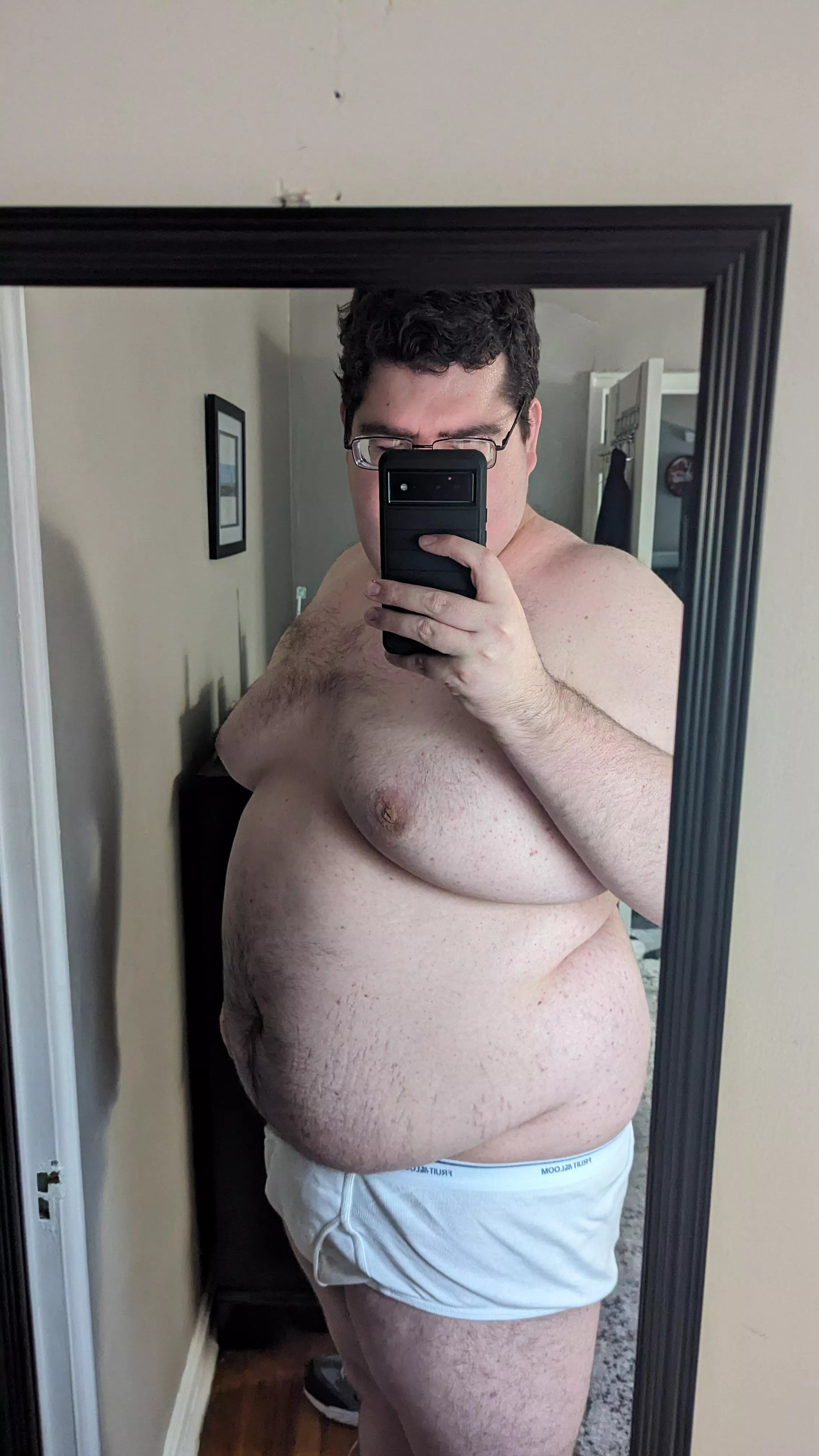 Showing off my big moobs and belly  posted by prvtaboo
