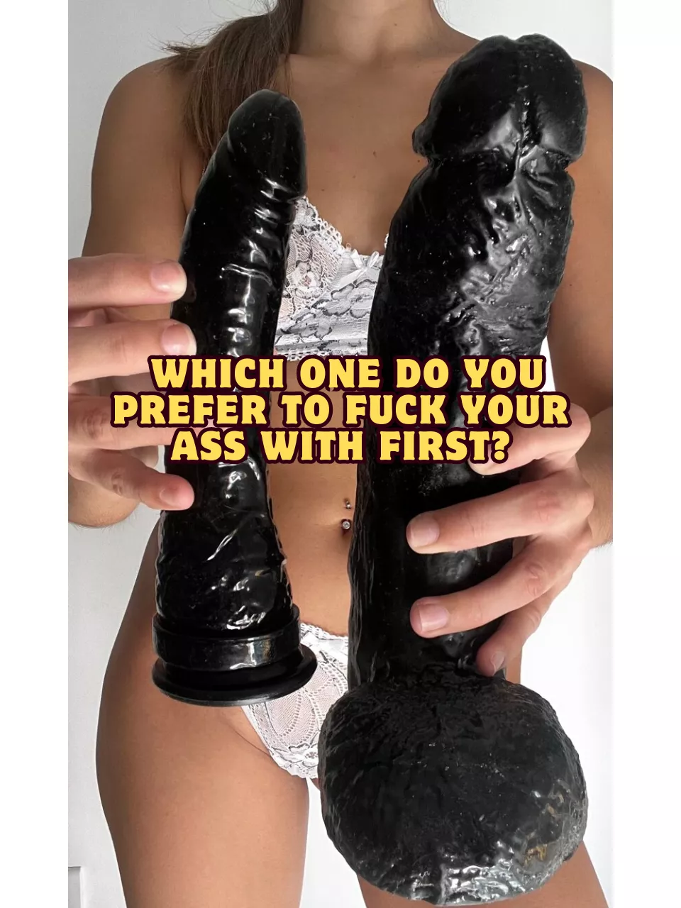 Which one do you prefer to fuck your ass with first? posted by Proper_Barber5117