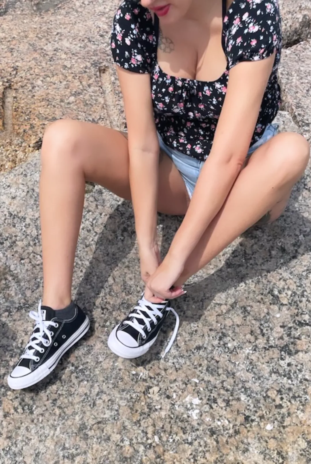 Black n white chucks  posted by Feetintexas