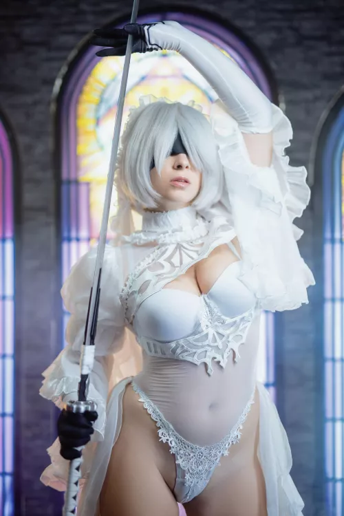 Bride 2B from NieR Automata by Yuna Kairi by AlexeyShtein