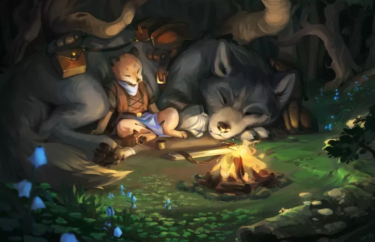 Day's End (art by Cercat) by Bonkers_Reee