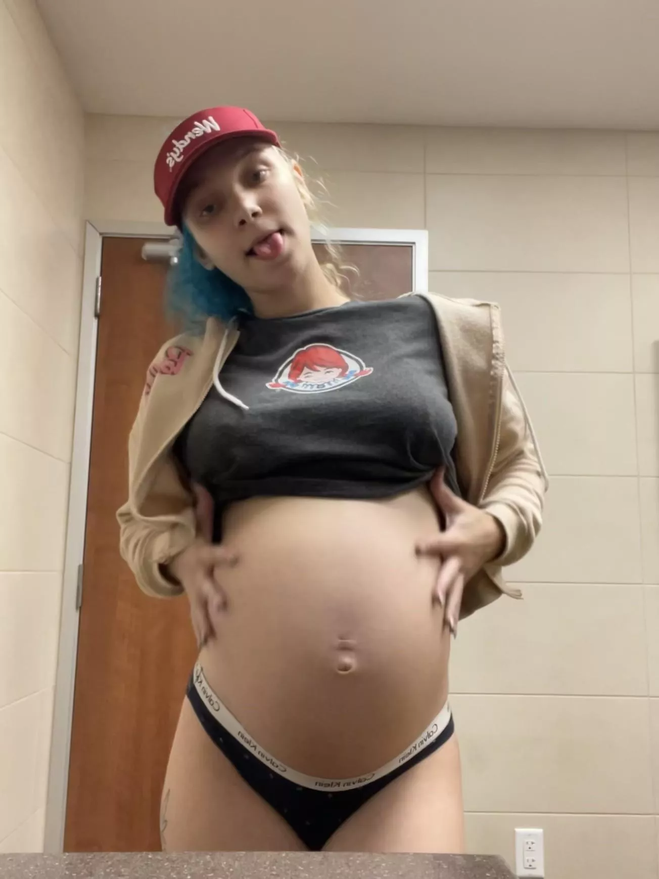 Ever imagined fucking a pregnant girl from Wendy’s?  posted by angelbodyy