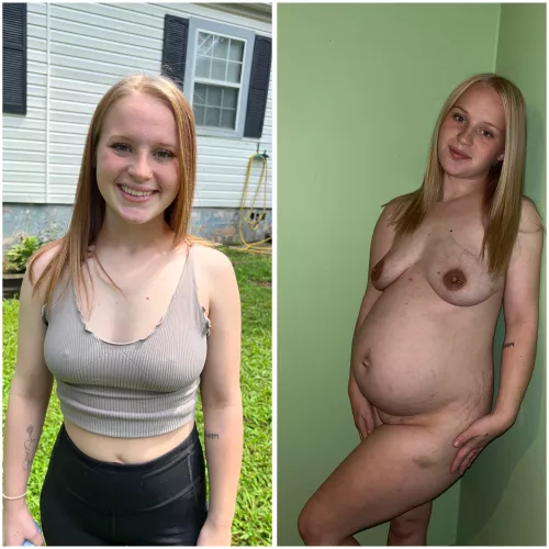 From high schooler to pregnant teen slut in one year! Wanna try me?👅 by Fantastic-Manager-30