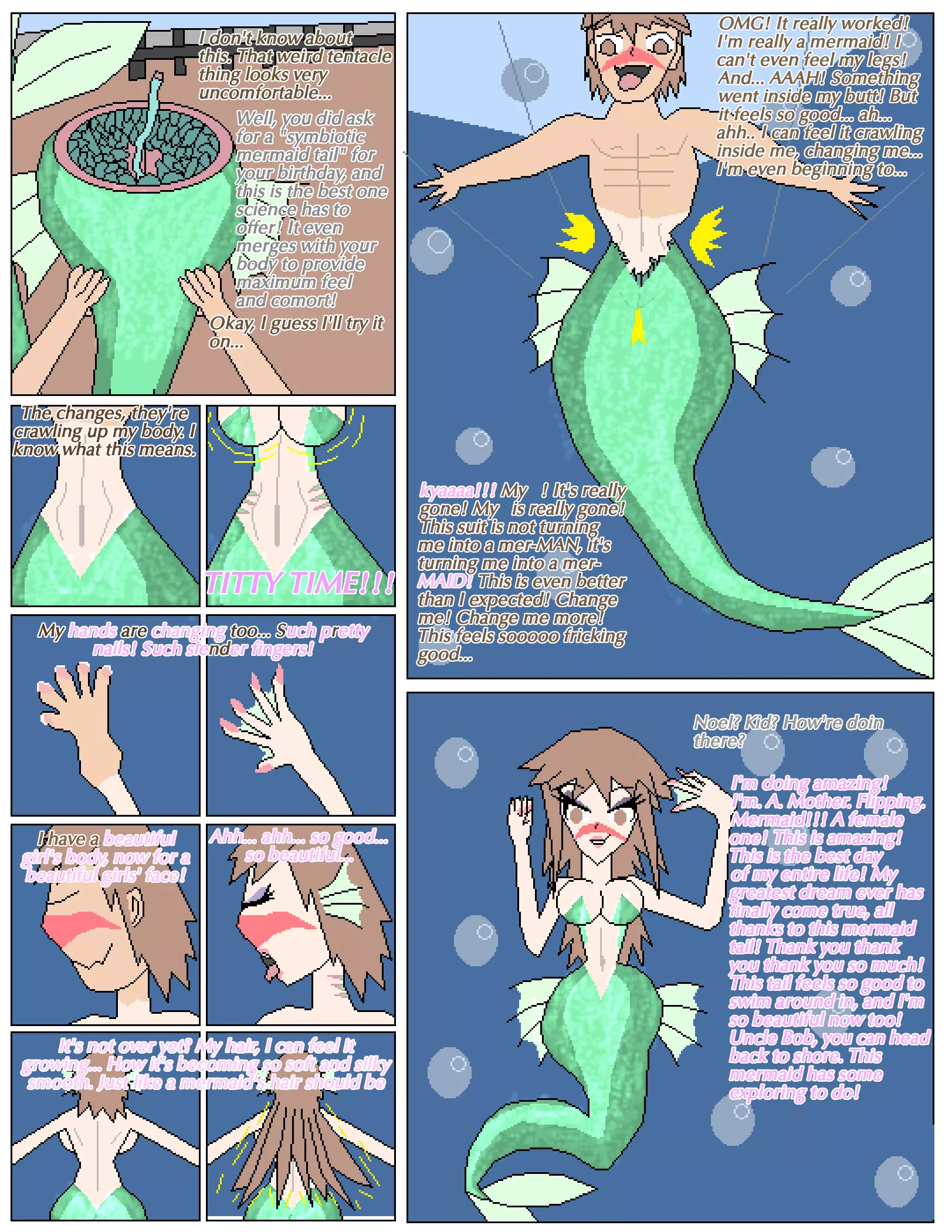 [Img][MtF][OP] A Perfect Fit (Mermaid TG) posted by SuperPyramaniac