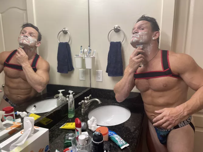 Just me shaving in my jockstrap by gayvittles