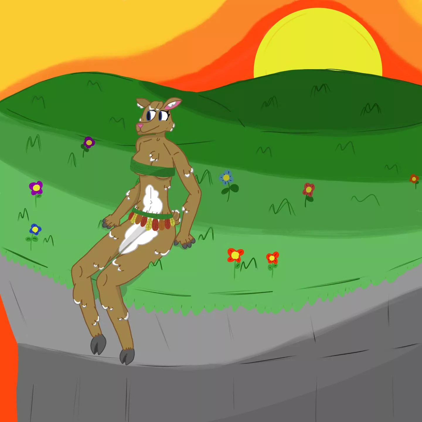 Relaxing in nature [Q] *art by me* posted by AdditionalBuyer5242