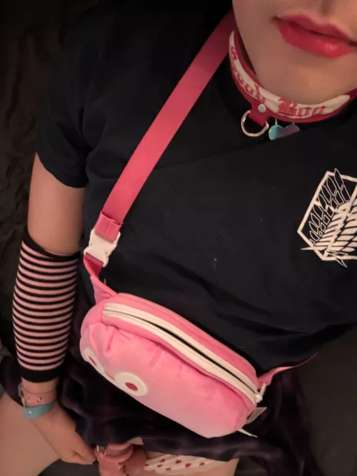 Uhm I think my cute purse matches my caged clit 👉👈🥰 by BimboAndSissy