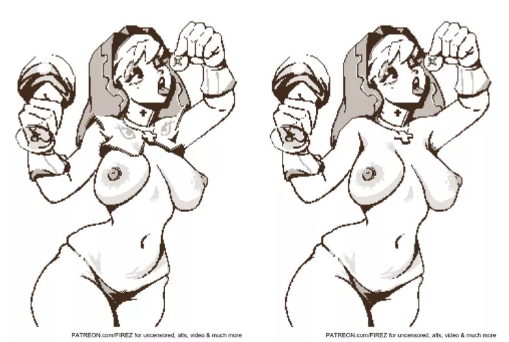 Weird nun sketch by me. More in the replies by Firez_hn