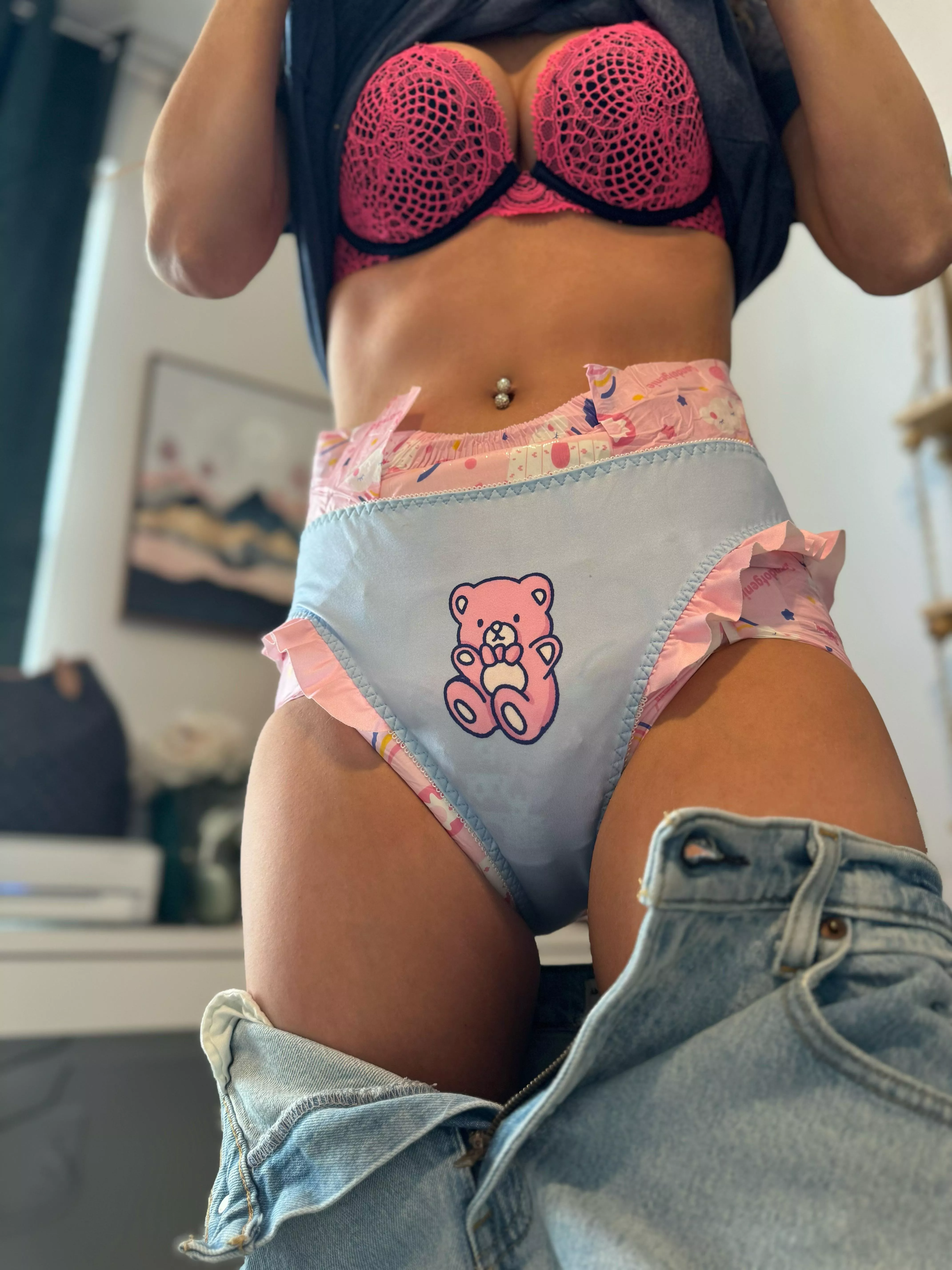 When you wanna feel like a big girl but can’t live without diapers 🫶🏻  posted by kayleeheartkins