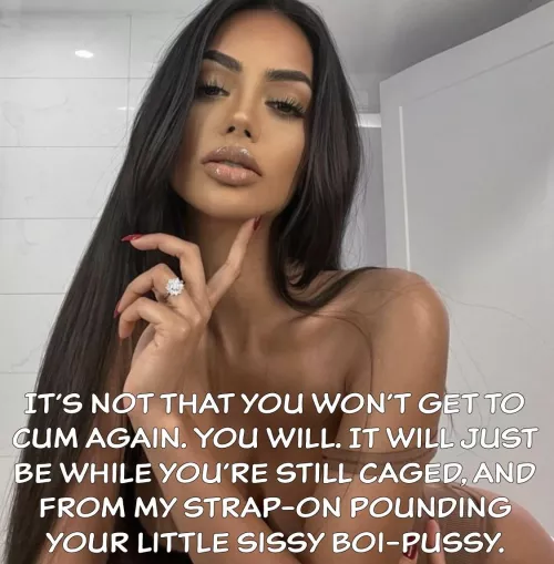 And when you cum while caged, there’ll be no reason to release you. Ever.  by biffa_b_