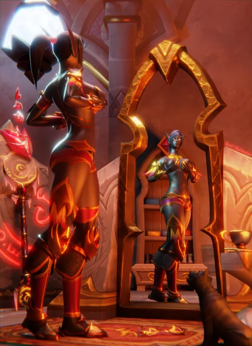Blood Elf mirror view by Cysia