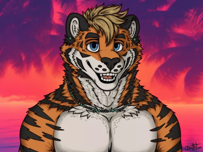 Cute tiger boy :3 (art by me) by BulletDraws
