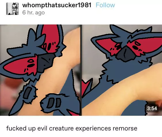 Fucked up evil creature experiences remorse.. (By @RuiOnRollers) posted by Used_Dimension1555