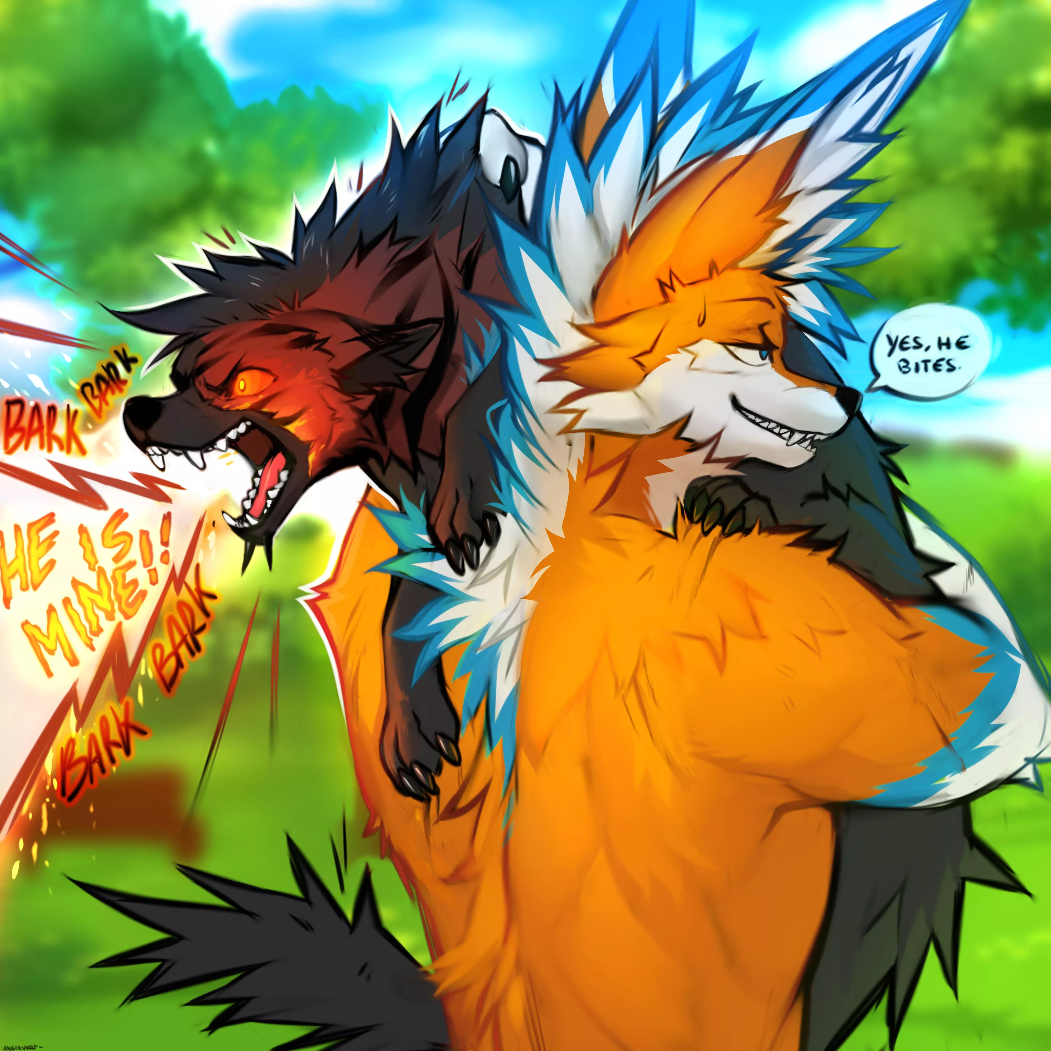 he is mine! posted by angiewolfartist