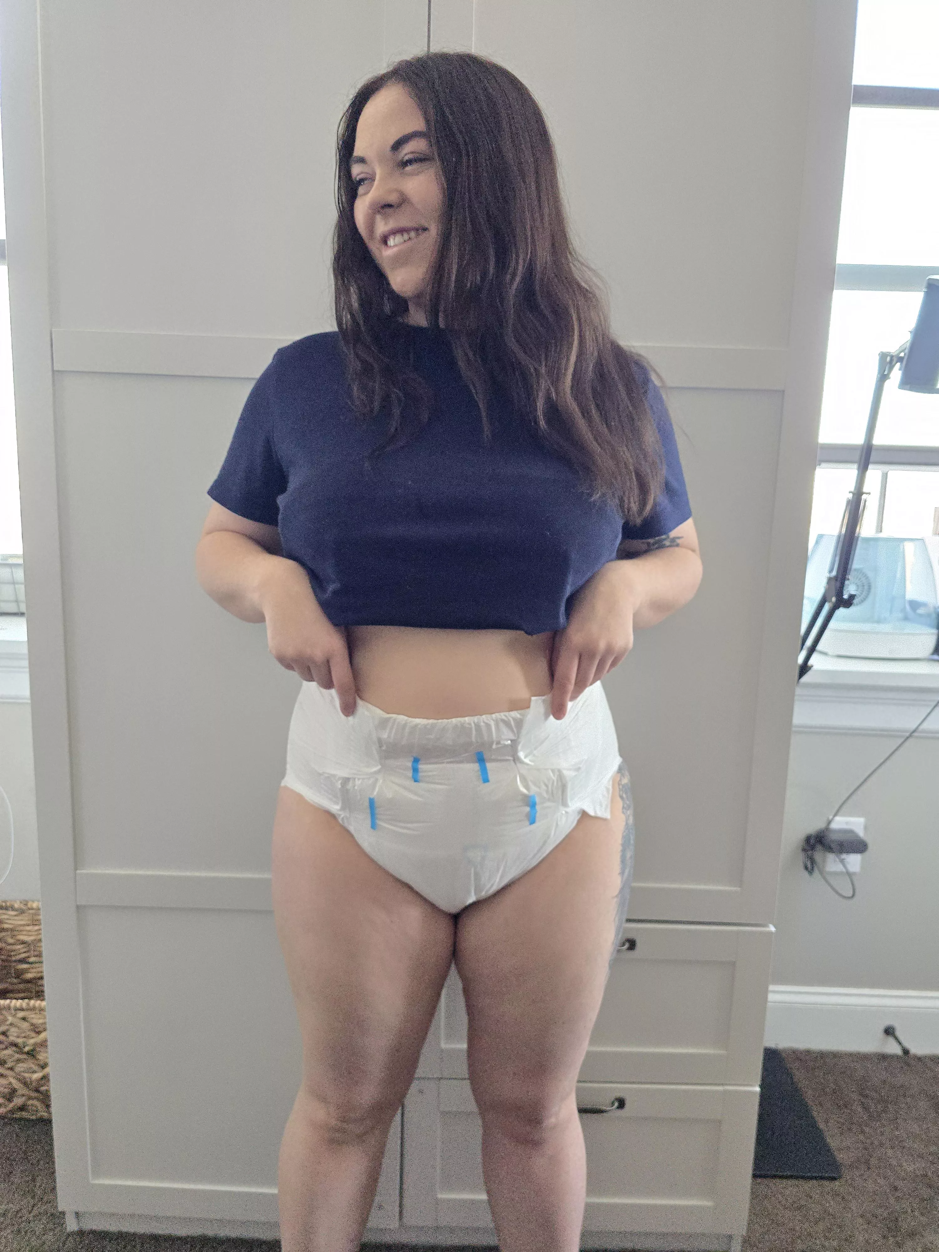 If only I could wear Daddy's t-shirt to work too 🥰 posted by Allie-n-Daddy