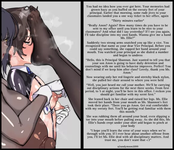 Looks like Anon will be spending time with the principal (femdom) (feet) (musk) (punishment) Artist: seito edaha by sandymoon2099