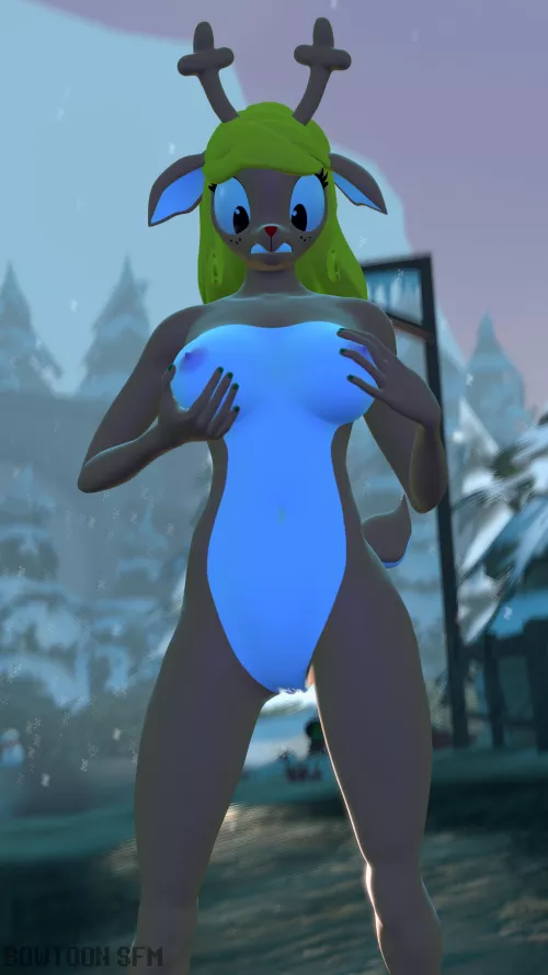 [Noelle] stuck nude out in the cold! (OC)  by bowtoon