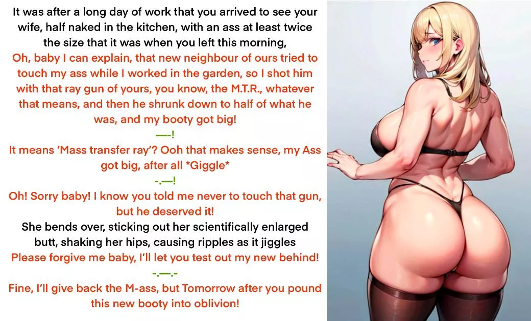 Perverts get what they deserve! (size transfer)(size theft)(Wife)(imminent sex)(ray gun)(big booty) posted by Informal_Ad9951