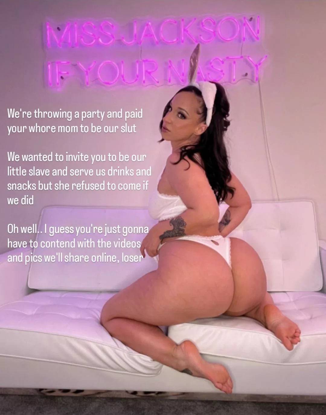 Your bullies invited your whore mom to be their slut at their party posted by Captionsforever