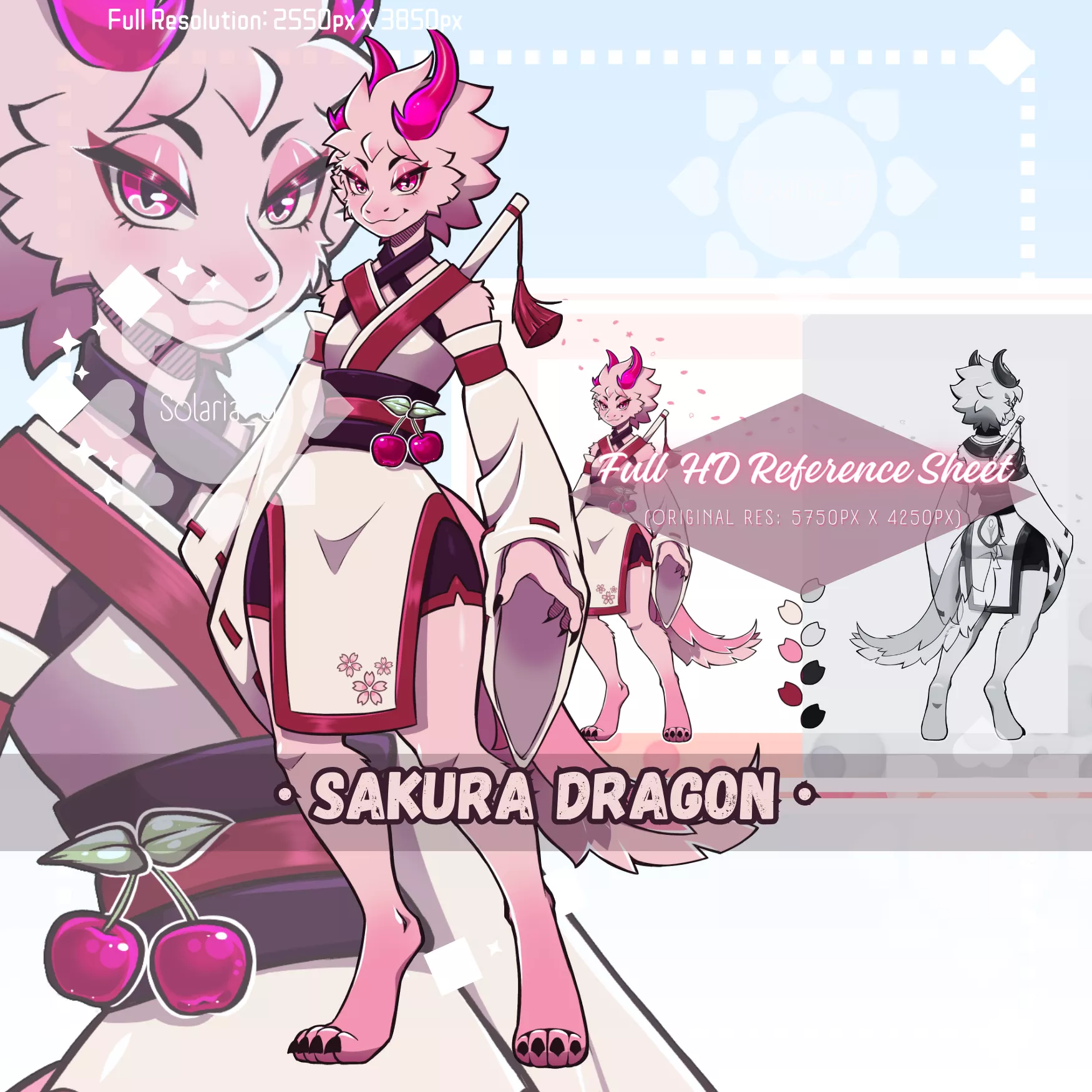 [ADOPT] Sakura Dragon! - Info in comments! (Art by Solaria_5, me) posted by Solaria_5