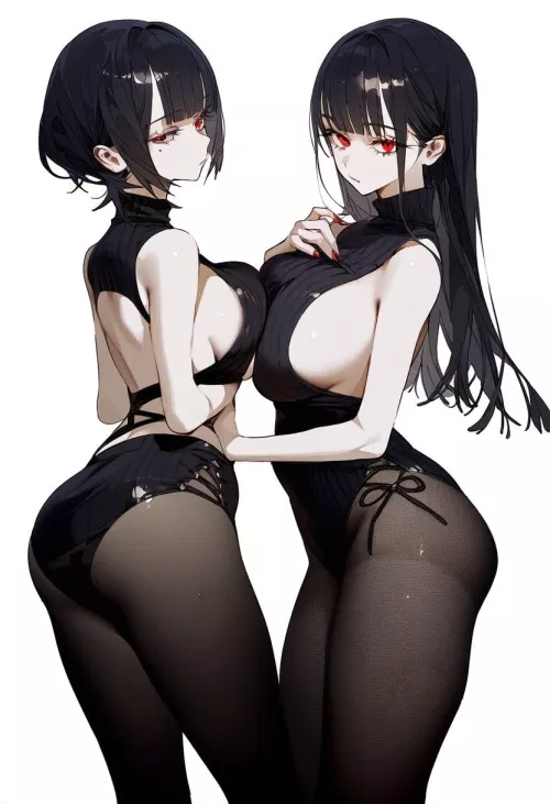 Black Knitwear & Tights  by CheetahSperm18