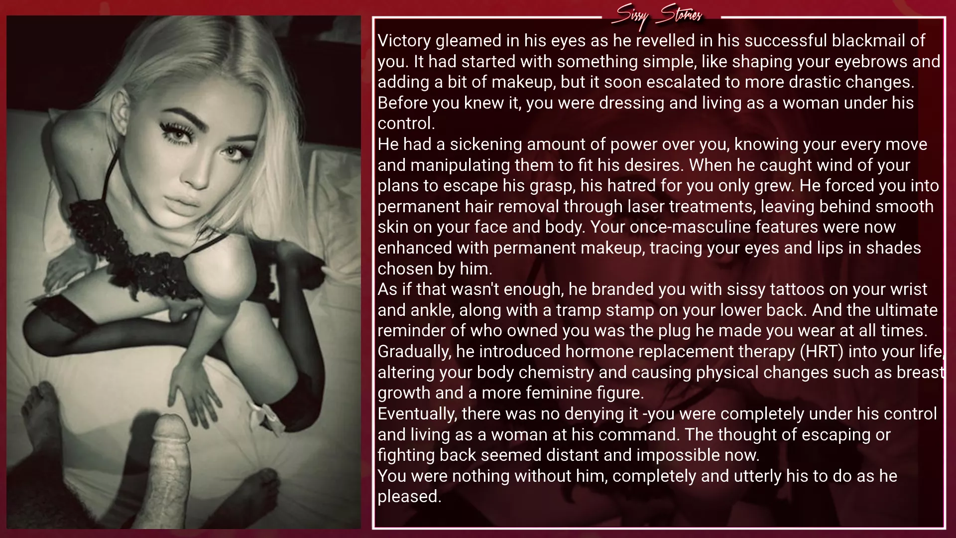 Blackmailed Bitch posted by SissyStories01