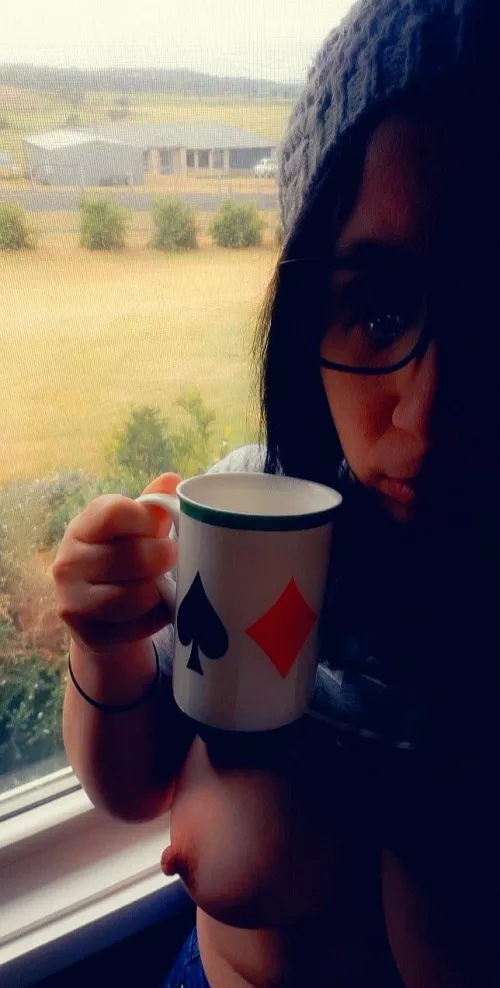 Come for the coffee. Stay for the view 😊 by Aussiemilf2046