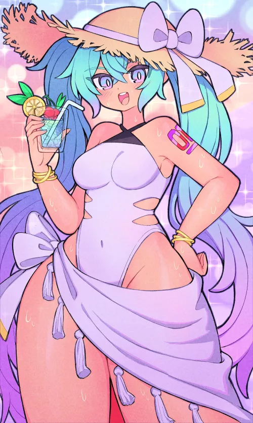 Hatsune Miku in a swimsuit by LafterMastr