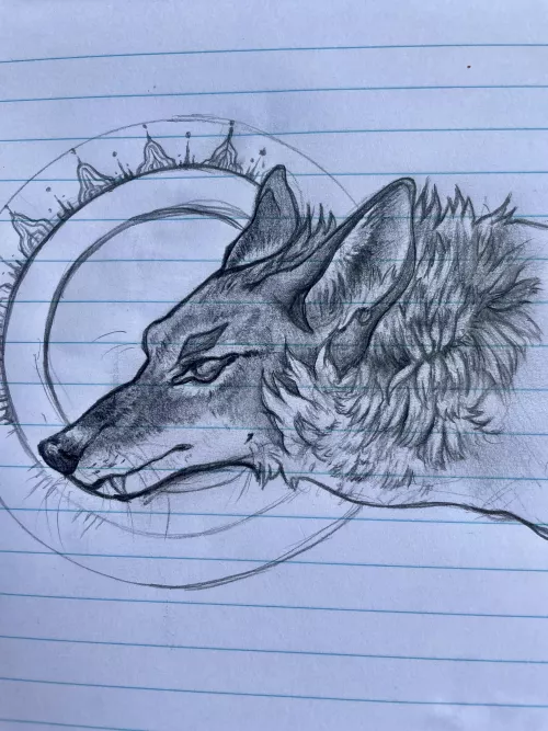 haven’t drawn in a while, got back to my roots with a coyote while on lunch break by materialisticferret