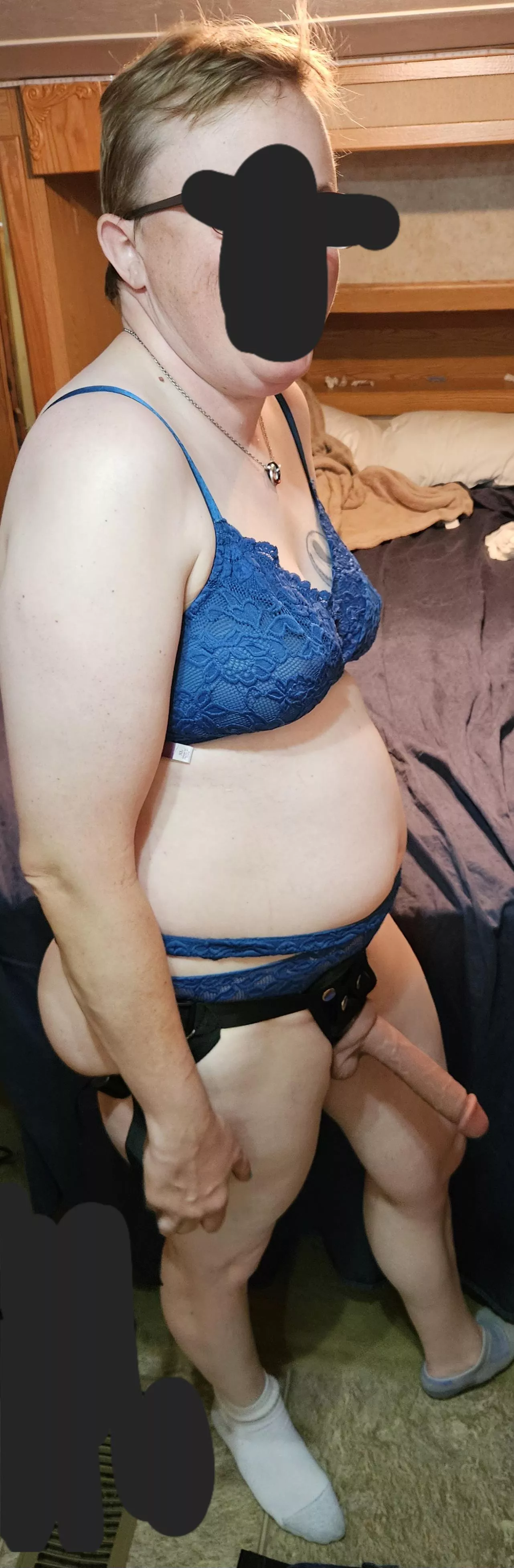 Her first time strapping up posted by InternationalType303