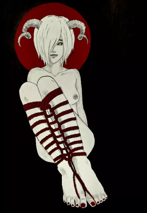 Horny Girl (Shibari Art) by Cyborgchick