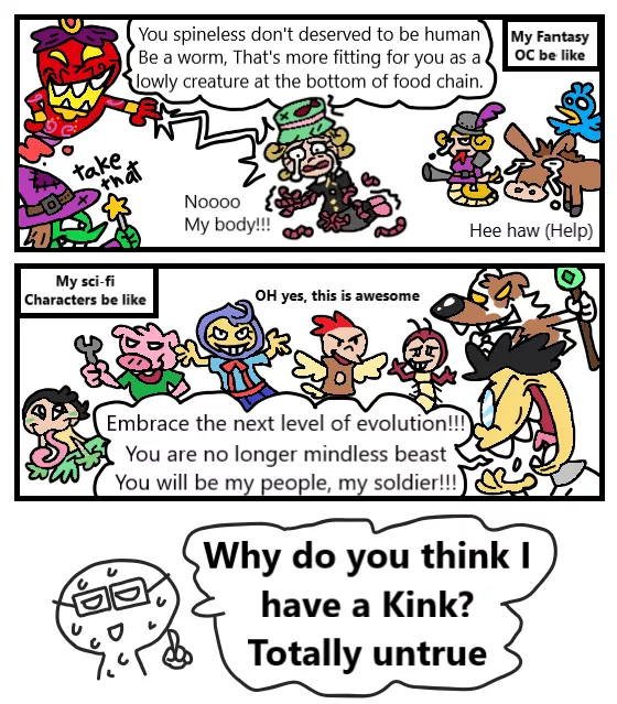 I think fetish​ ruined my OC and world building.  posted by Poppeppercaramel