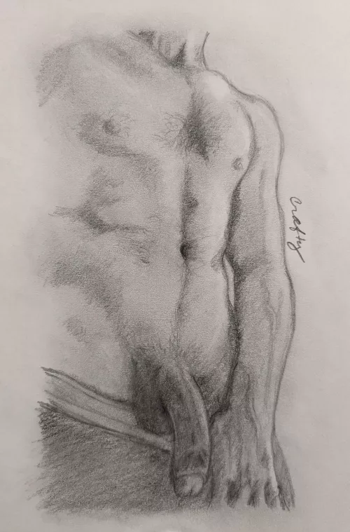 Just stopping by - pencil sketch of u/sorta_round_3 by Crafty510