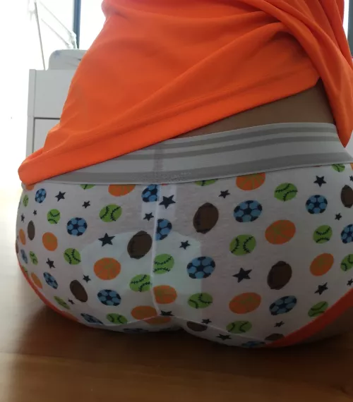Love these cute undies hehe shows off my playful nature and how much i like balls :P by thongbabe99