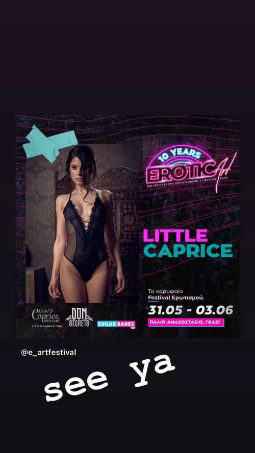 she is the face of the erotica in athens … visit her for a autograph :-)  by capricePromo