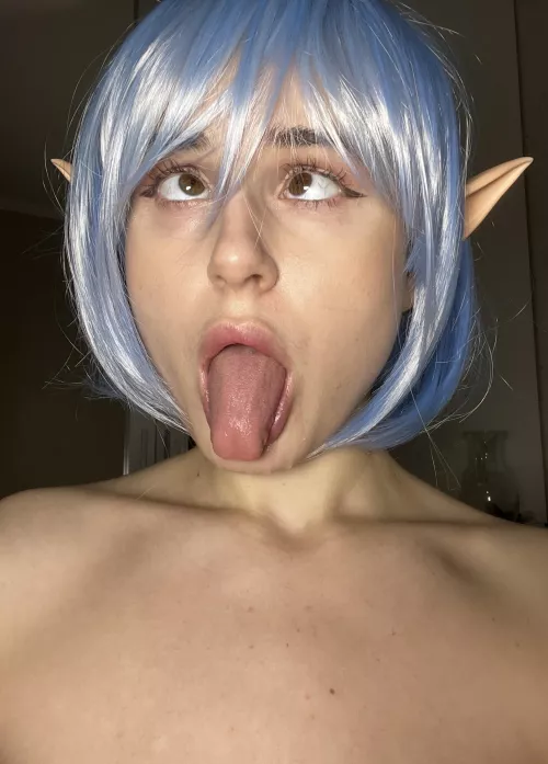 Sometimes the Throat Goat is a dragon... F using Fionas Muzzle BD by Janisabrayme