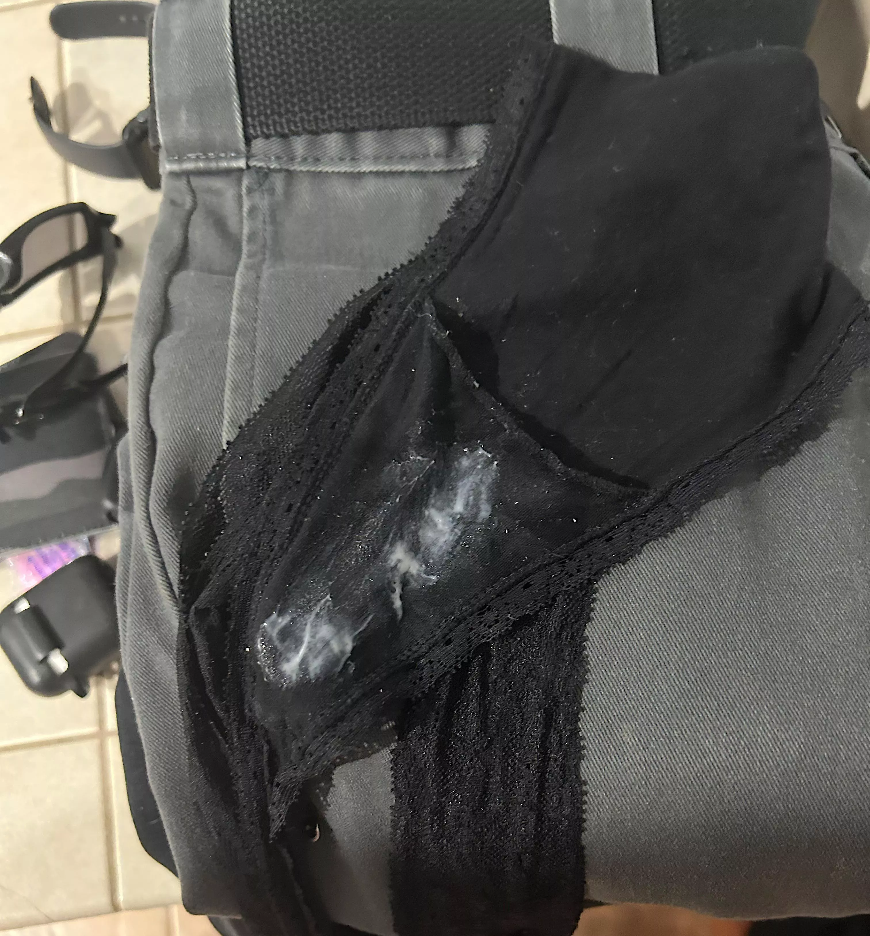 Sweaty creamy dirty workout panties for daddy to take to work. posted by ThaThickWife