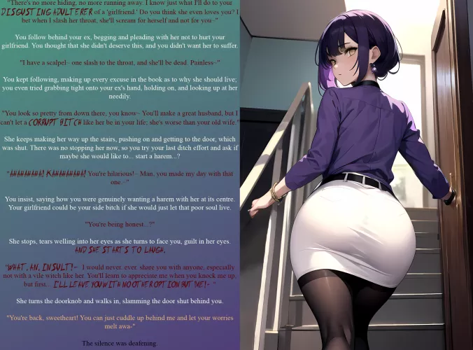 There's no convincing her now, your yandere ex WILL have her revenge. [Part 5A] [wait... alternate timelines exist now?] [Yandere] [Insanity] [Murder] [Seriously this is on the edge of the 