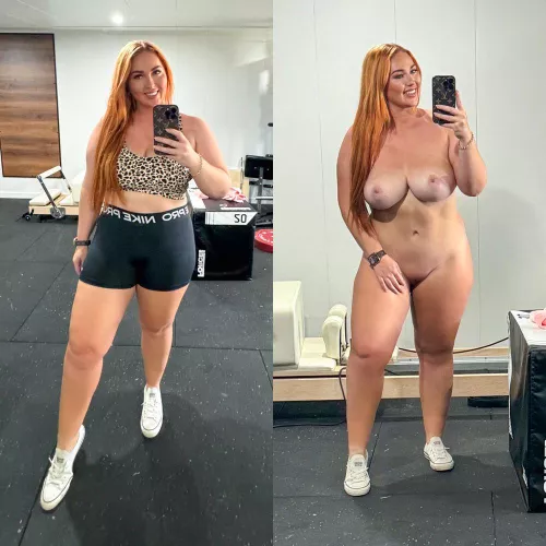 30f, Gym wear VS. completely naked by TastelessNor
