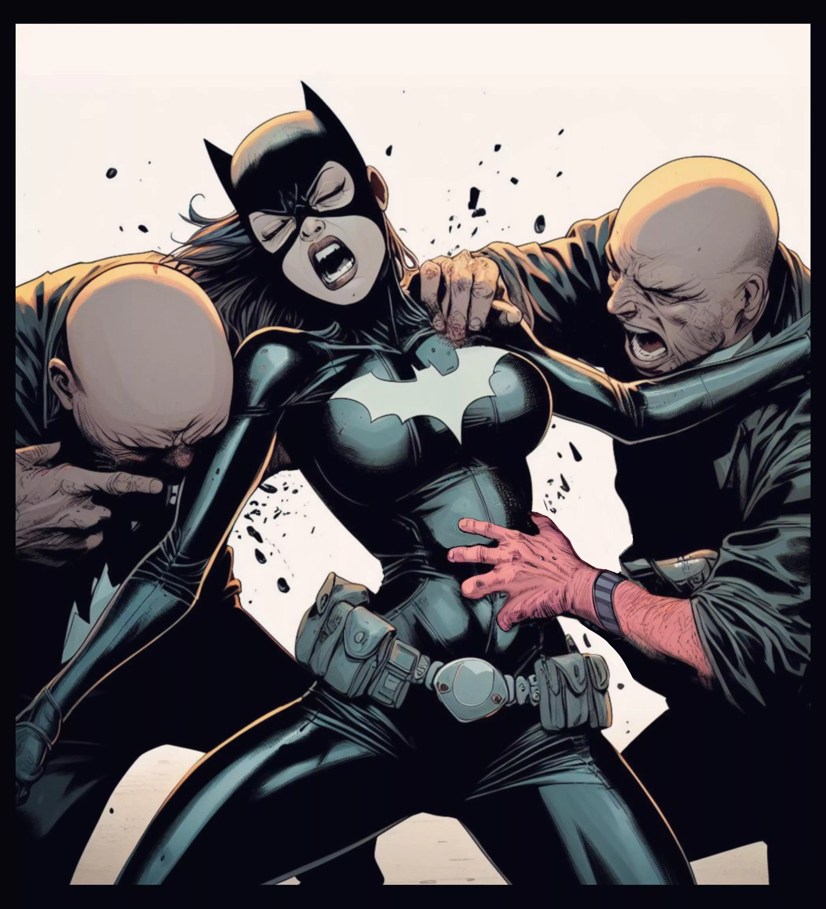 Batgirl in a hard time against thugs posted by Hagarb