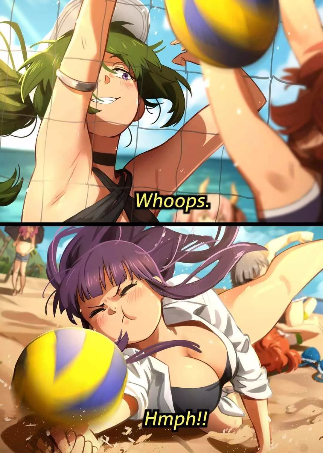 Beach volleyball [Frieren] posted by throwfarfarthest