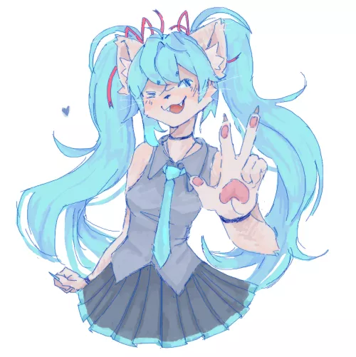 catsune meowku?! by nicew0rm