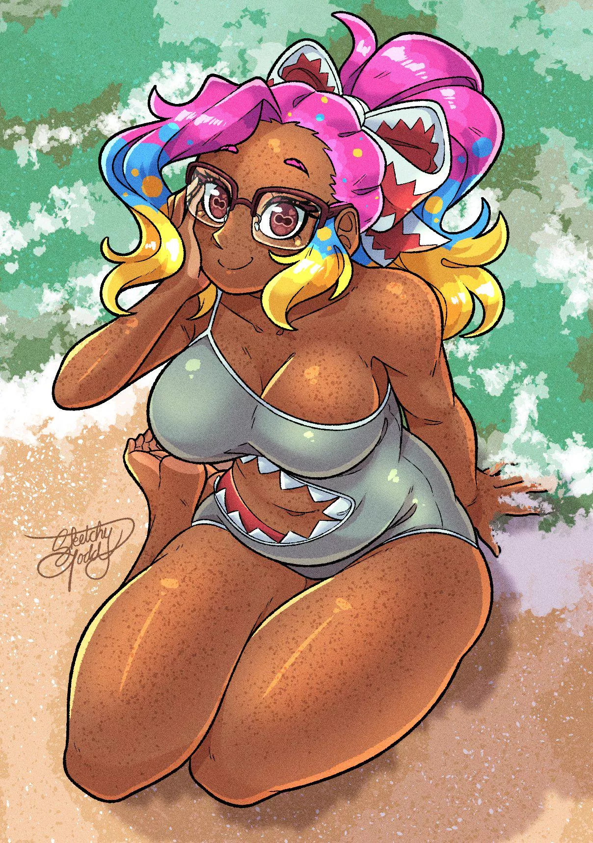 Eyleen on the beach posted by LafterMastr