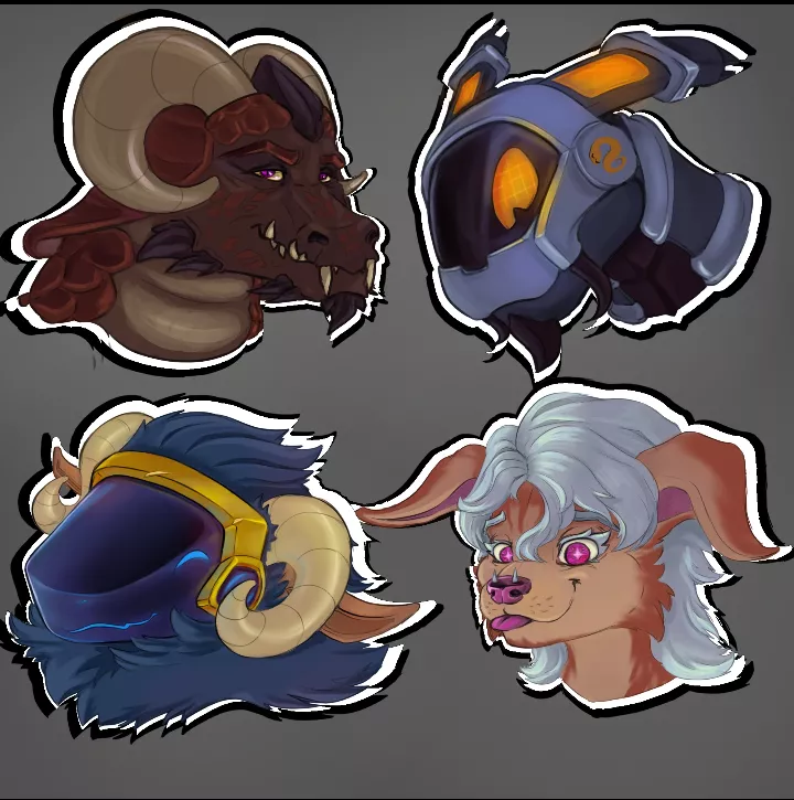 Hii, i'm doing simple stickers headshot, only $10 for each onde. Dm me If you interested posted by Tonny_Art