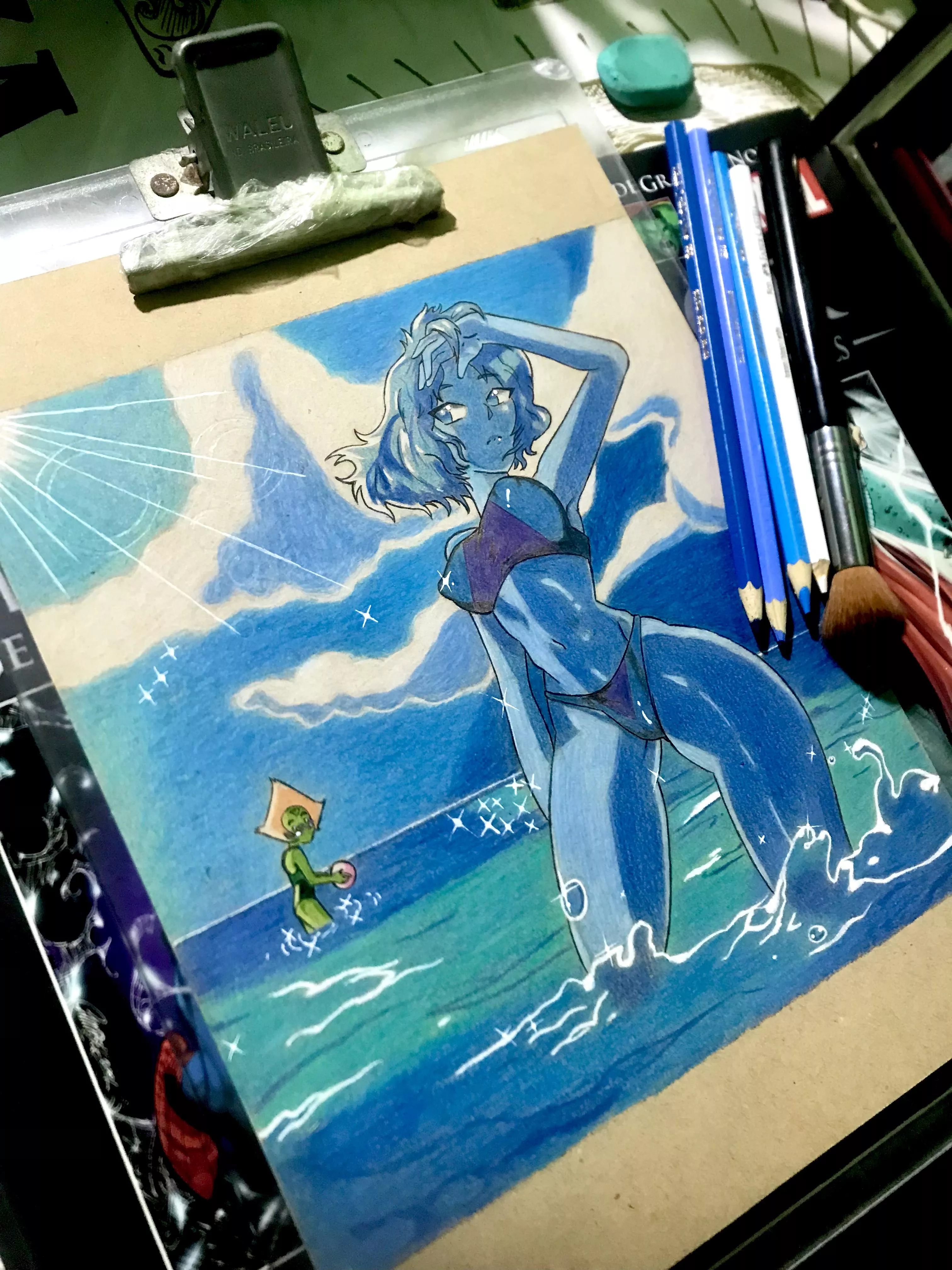 my tradicional art✍🏼💙 posted by chinoarts