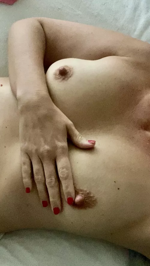 Rainy day so just laying around taking pics of my boobs .. :) by yourmilf80